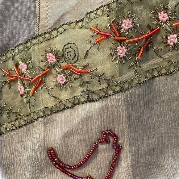 Hale Bob women’s floral mauve top size M boho festival hippie - Picture 6 of 8